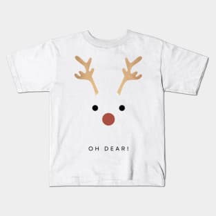 Oh Deer! Hilarious Wildlife Charm: Funny Deer Face Kids T-Shirt